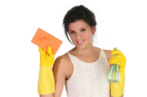 Close-up of fabric sofa cleaning for Ealing homes